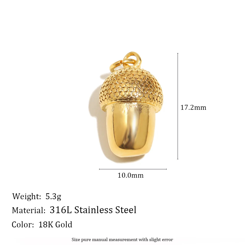 E.B.belle Summer Food Ice Cream Cake French Fries 18K Gold Plated Pendant Charms For Jewelry Making DIY Jewelry Accessories