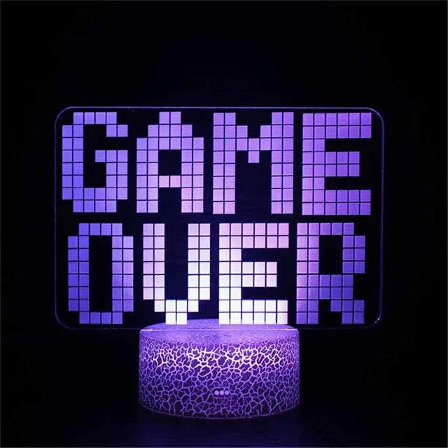 3D LED Gaming Party Setup Lamp Gaming Room Lamp Decoration USB Powered Night Light Table Lamp For Bedroom Decor Christmas Lights