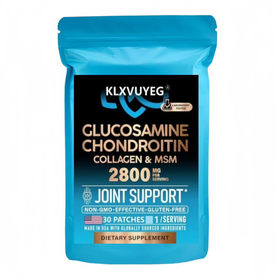 Glucosamine Chondroitin Msm Collagen, Joint Support Supplement 2800 Mg, Flexibility Nutritional Vitamins, 30 Transdermal Patches