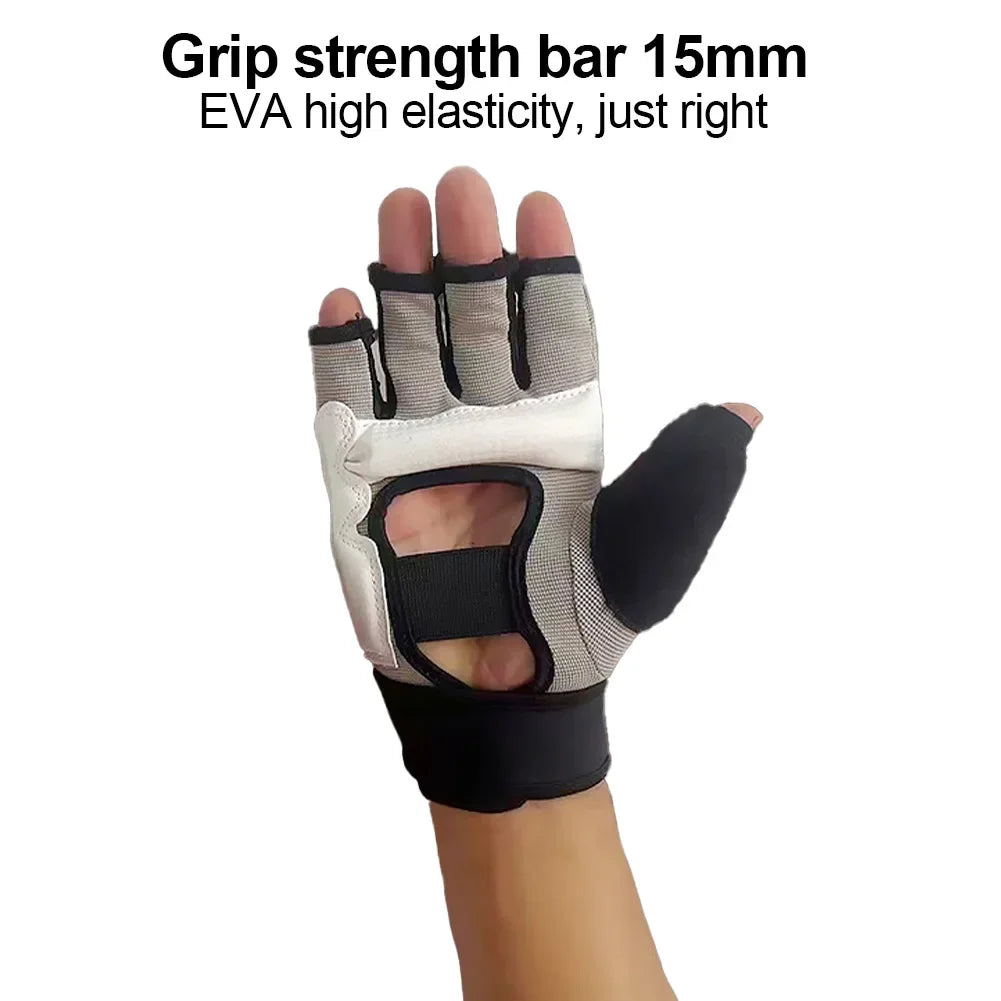Half Finger Boxing Gloves PU Leather MMA Fighting Kick Boxing Gloves Karate Muay Thai Training Workout Gloves Kids Men
