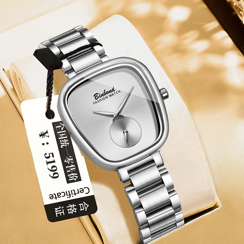 BINBOND Luxury Fashion Women's Watch Waterproof Stainless Steel Women's Watch Simple High Quality Quartz Watch Watches for Woman