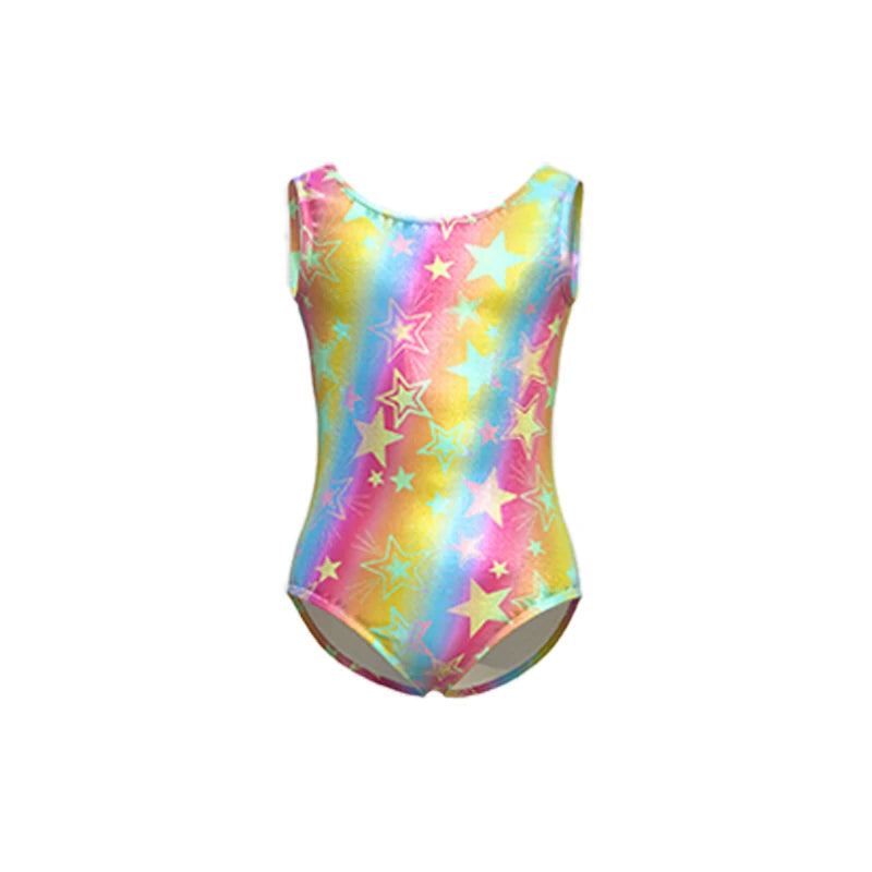 Girls Gymnastics Ballet Leotards Toddler Colorful SleevelessTank Dance Leotard Kids Dancewear Activewear