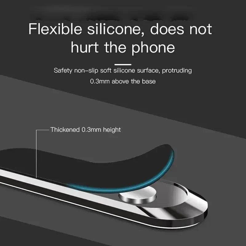 Magnetic Car Phone Holder Dashboard Mini Strip Shape Stand For iPhone Samsung Xiaomi Metal Magnet GPS Car Mount for Wall