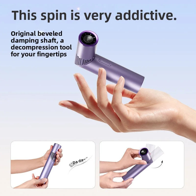 Lipstick handheld fan, high-speed neck-hanging, desktop folding, lifting, portable, mini USB digital display, travel fan