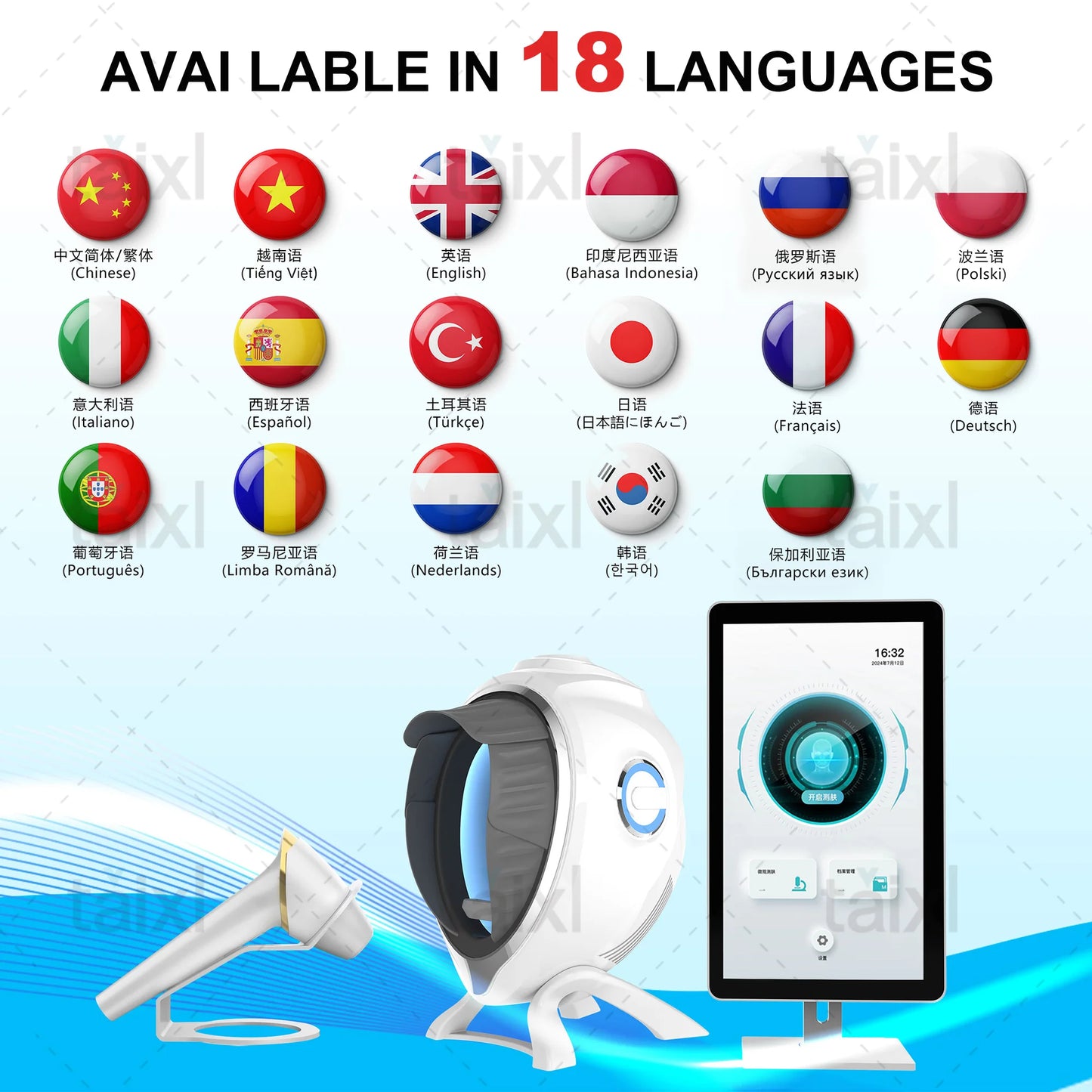 Professional 3D Skin Scanner Magic Mirror Facial Analyzer Portable Face Monitor Skin Care Detector Skin Analysis Machine