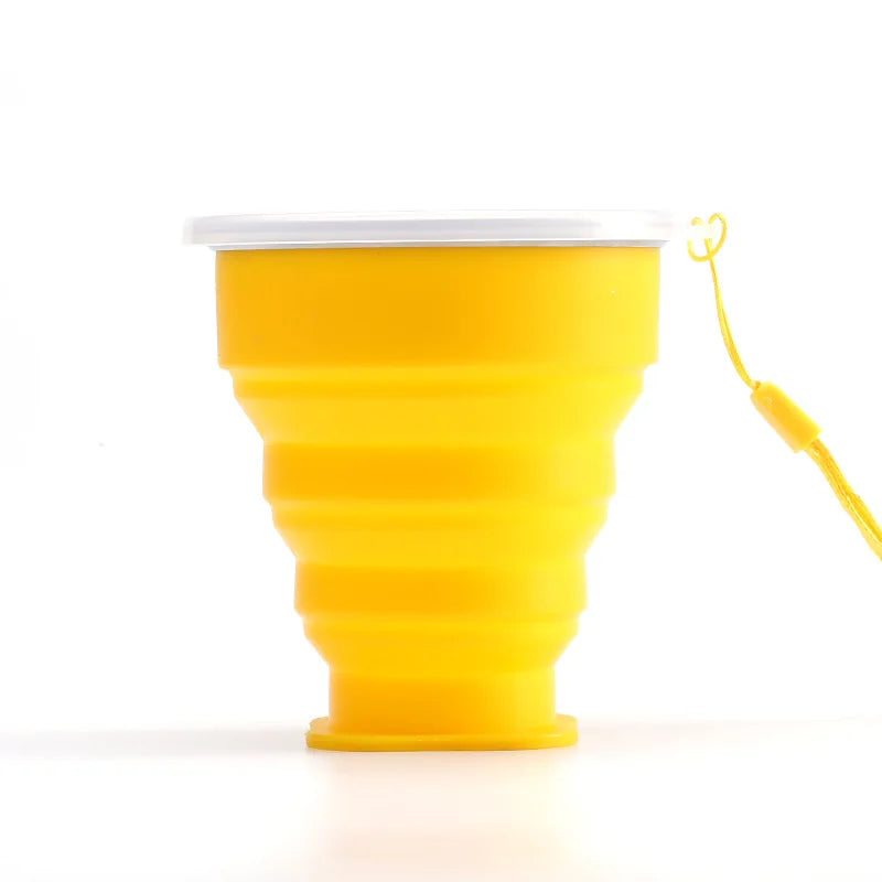 Folding Cups BPA FREE Food Grade Water Cup Travel Silicone Retractable Coloured Portable Outdoor Coffee Handcup