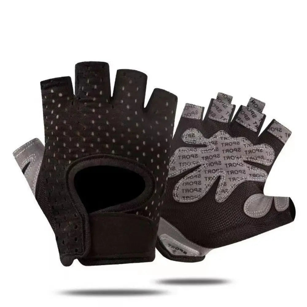 Breathable Weight Lifting Gloves Curved Open Back Shockproof Cycling Motorcycle Gloves Wearproof Non-Slip