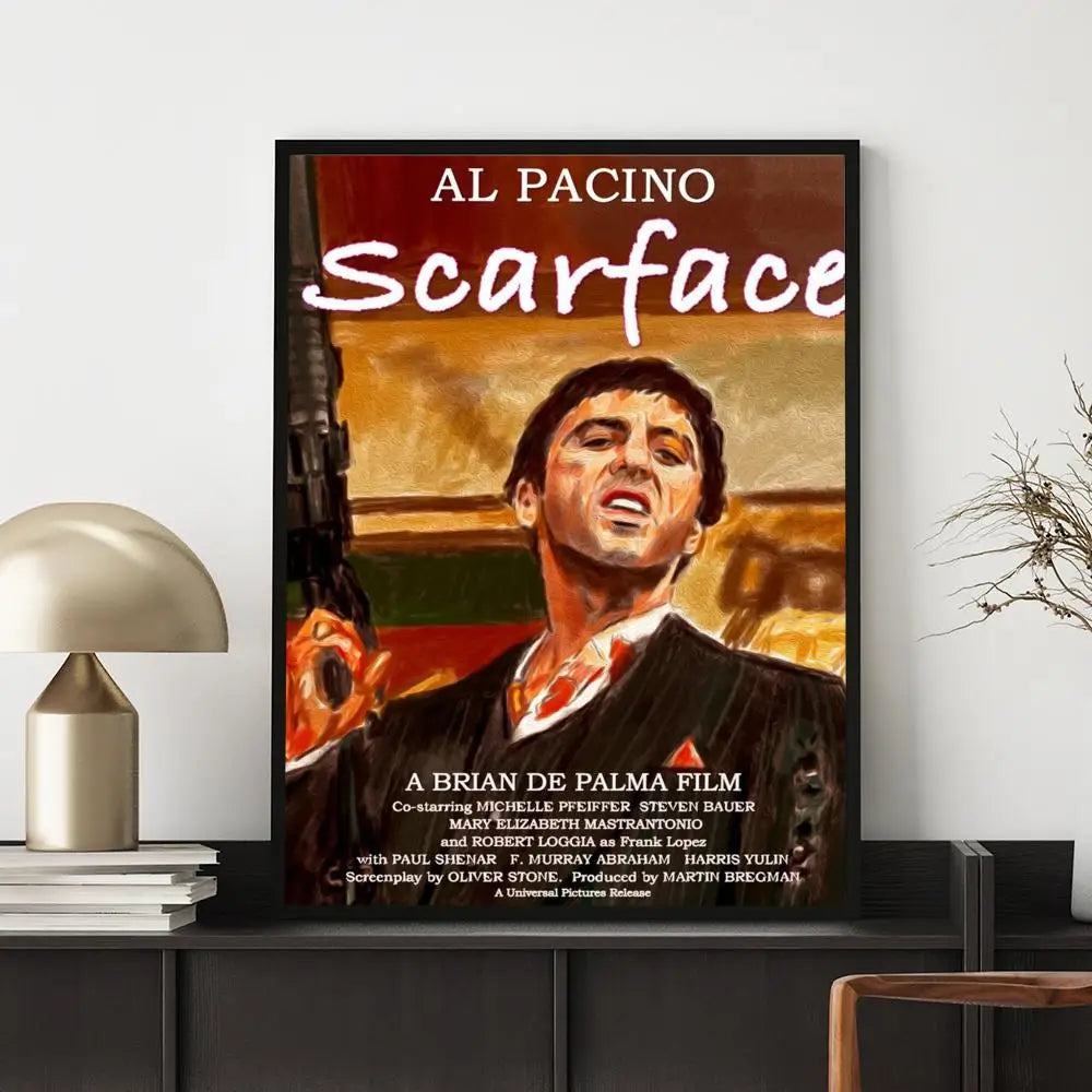 Movie S-Scarface Poster HD Versatile Waterproof Wall Decor Self Adhesive Perfect for Any Room & Ideal Gift