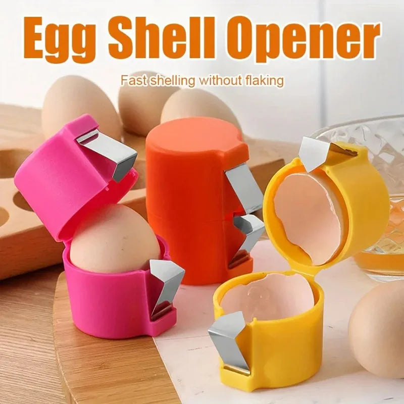 New Egg Shell Opener Manual Eggs Breaker Non-Stick Hand Eggshell Separator Portable Egg Shell Opener Tools Egg Peeler