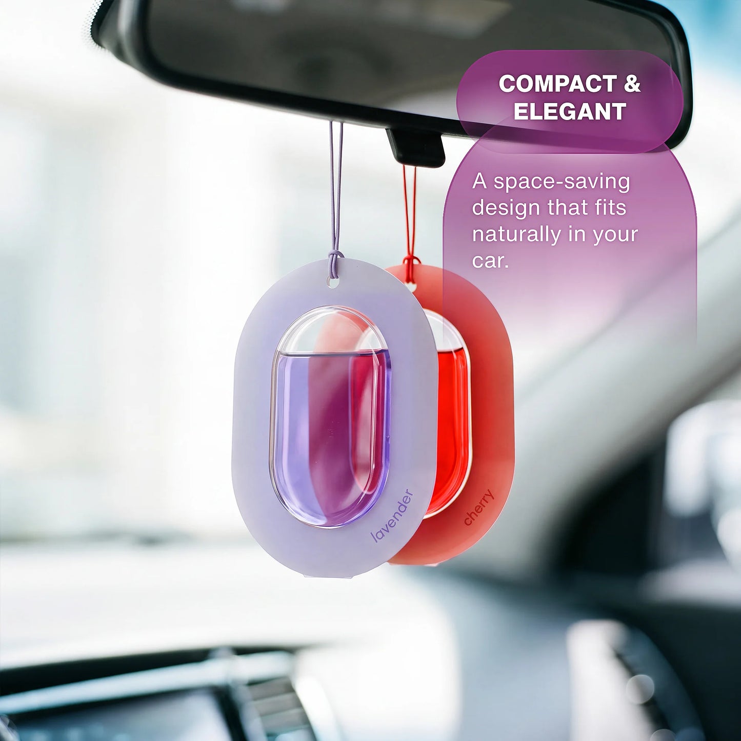 Car-Mounted Essential Oil Fragrance Pendant, Breathable Film Hanging Ornament, Air Freshener for Car/Toilet/Wardrobe&Bathroom