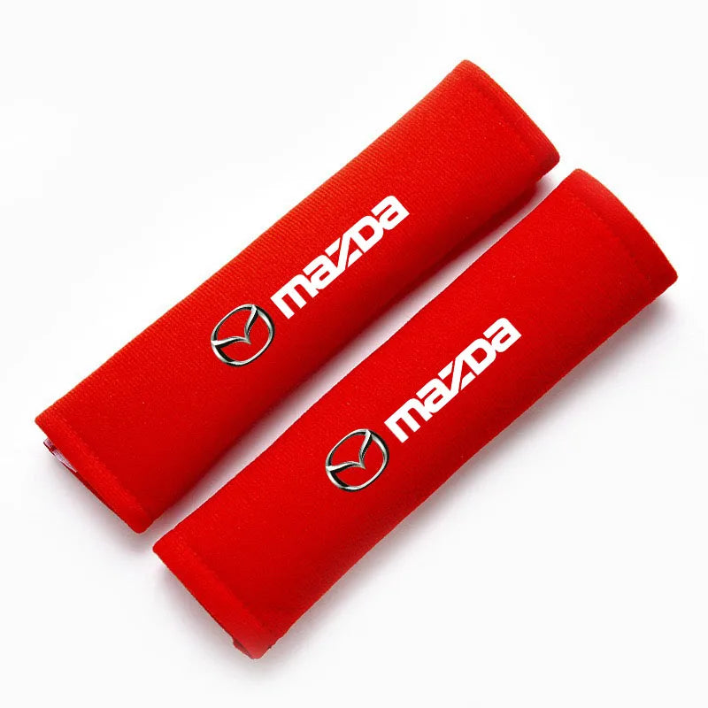 2Pcs Car Seat Belt Cotton Safety Belt Shoulder Protector Cover for Mazda 2 3 4 5 6 7 8 323 626 CX-3 5 8 9 MX-5 30 RX-8