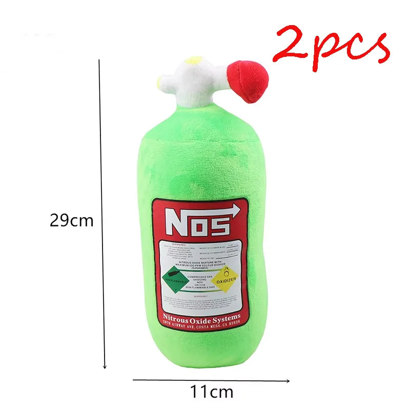 Car Seat Creative Headrest Neck Plush Pillows Car Nitrogen Cylinder Shape Neck Pillow Seat Cushion Waist Pillow Car Accessories