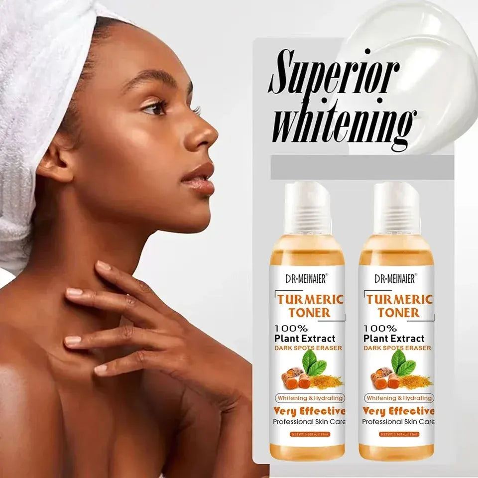 118ml Tumeric Dark Spots Toner Spots Eraser Corrector Turmeric Fade Blemishes Dark Spot Remover Acne Remover Toner for Dark Skin