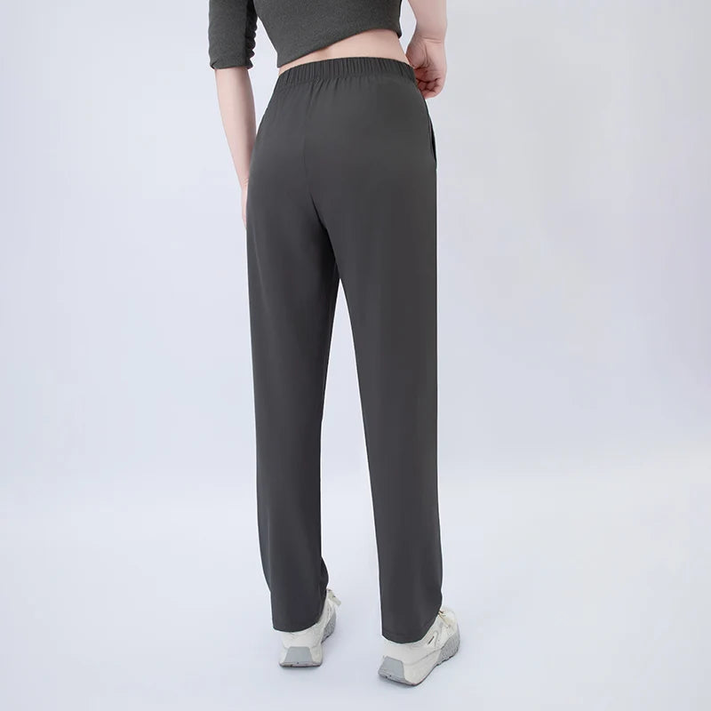 1/3 Piece Set Summer Women's Letter Printed Pocket Casual Pants, Comfortable Plus Size Youth Student Sports Running Harem Pants