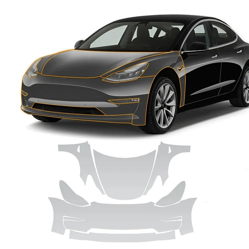 For Tesla Model 3 Y X S 2016-2023 3 Highland 2024 Pre-cut Car Body TPU Transparent Car Protective PPF Scratch Resistant Film