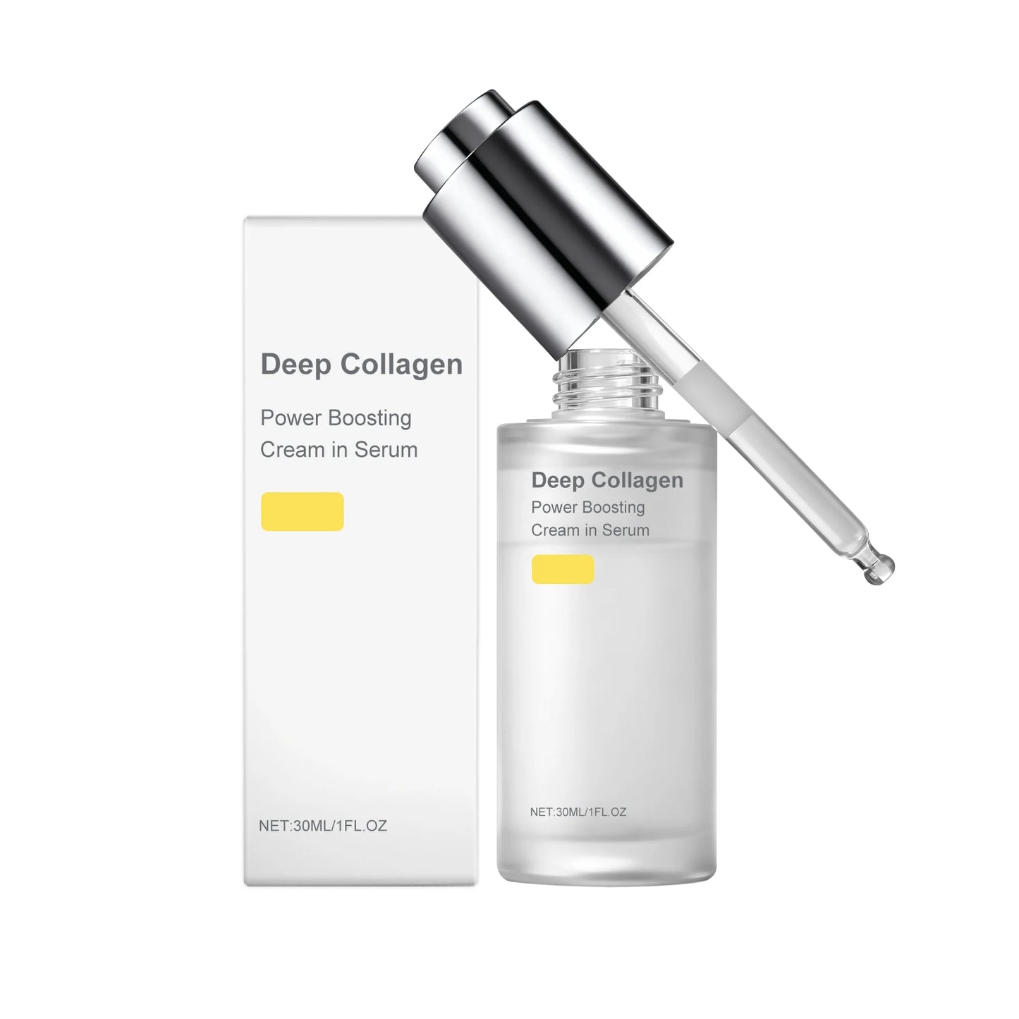 Deep Collagen Power Boosting Serum for Hydrating Moisturizing Improves Skin Elasticity Smooths Fine Lines Daily Facial Care