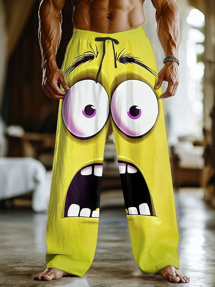 In The Autumn Of 2025, There Are Funny 3D Printed Men's Casual Pants. Harajuku Street Fashion Men's Casual Pants, For Daily Casu