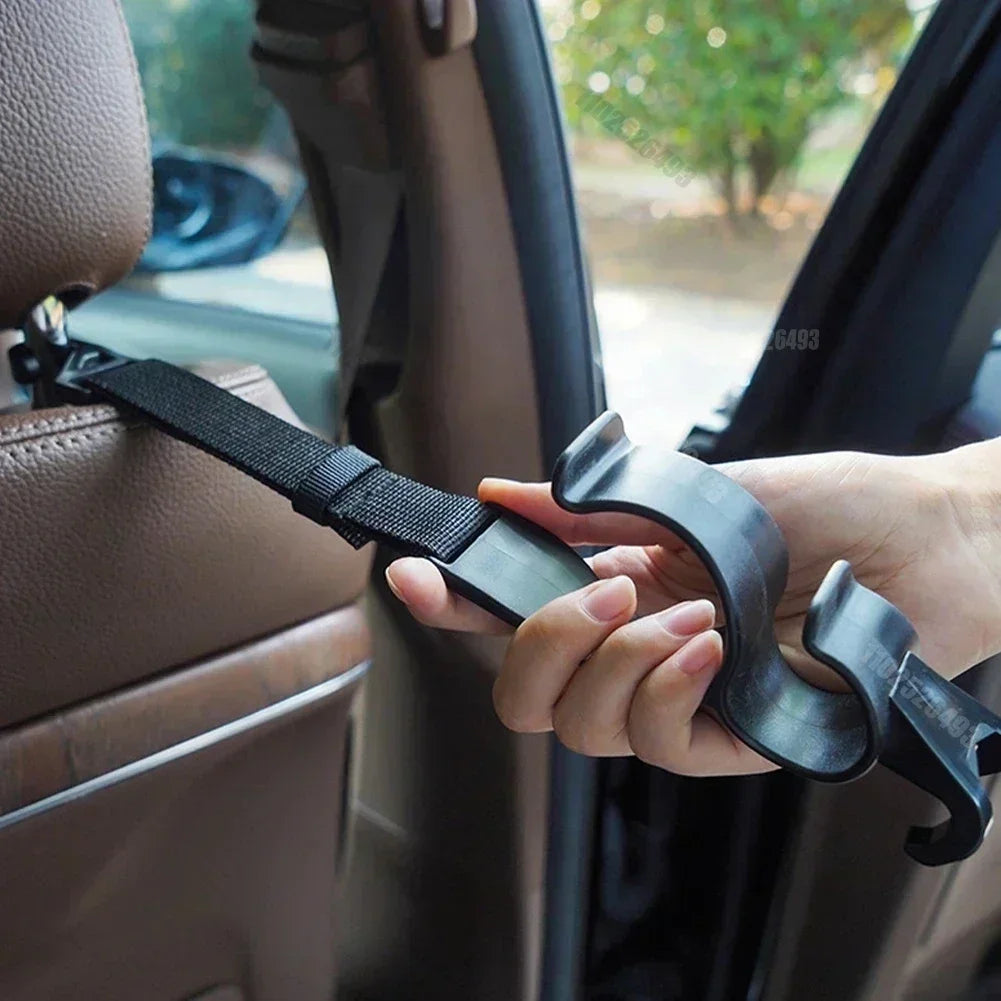 2pcs Car Back Seat Hook Multi-function Rear Seat Headrest Hanging Hook Umbrella Holder Seat Back Storage Hook Auto Interior Tool