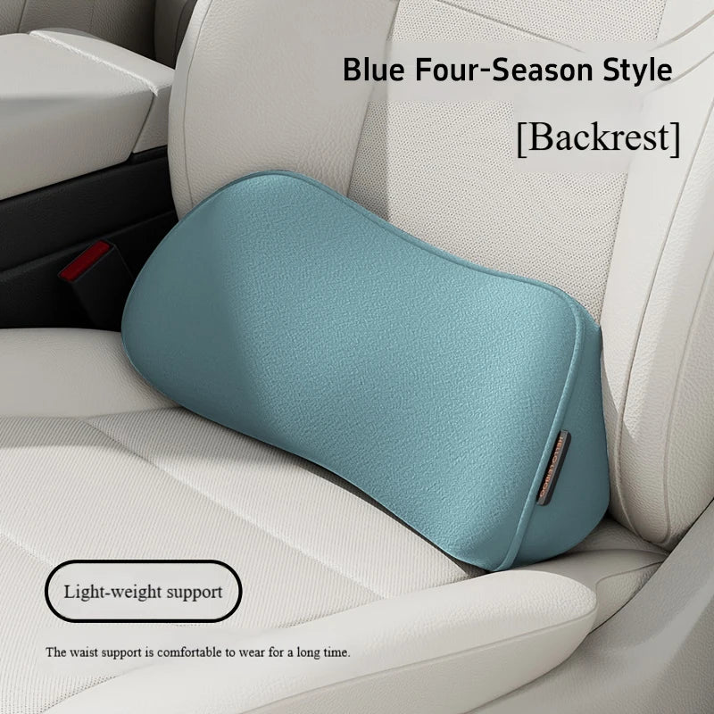 Car Seat Pillow Memory Foam Lumbar Support Breathable Back Protector Suitable for Office Chairs and Car Interior Accessories