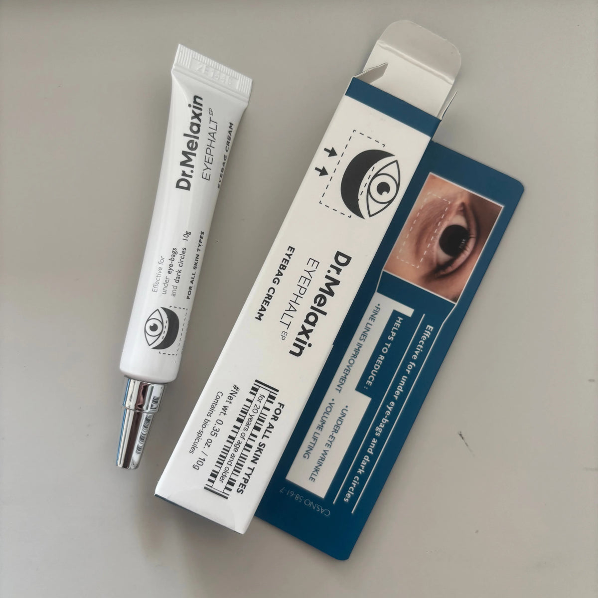 Dr Melaxin Eye Cream 10ml Firming Repair Improves Elasticity Reduces Puffiness Fine Lines Sunken Areas Tear Trough