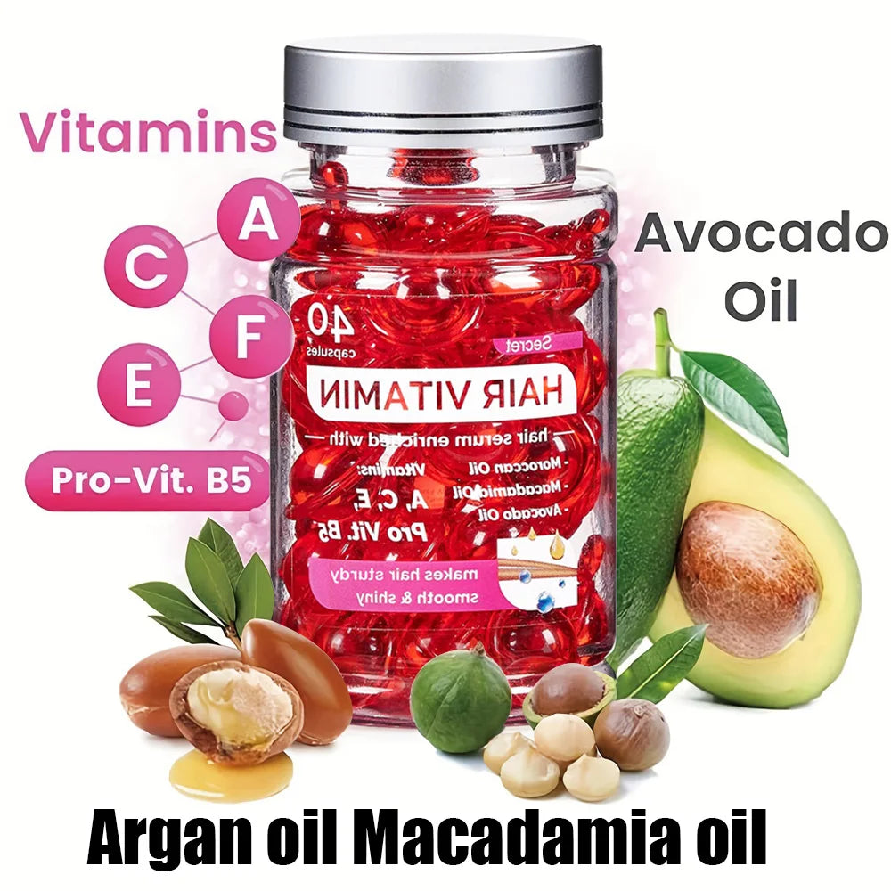 Arvazallia Argan Oil for Hair Treatment Leave in Treatment & Conditioner 80 Capsules Repair Hair Portable Hair Oil Is Suitable