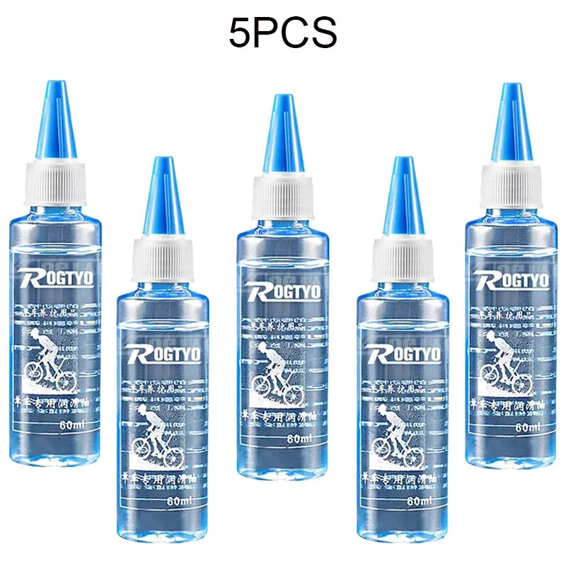 1/3/5PCS Bicycle Lube Chain Oil 60ML Dry Chain Lubricant Bike Gear Waxy Maintenance Oil Squirt MTB Road Bicycle Accessories