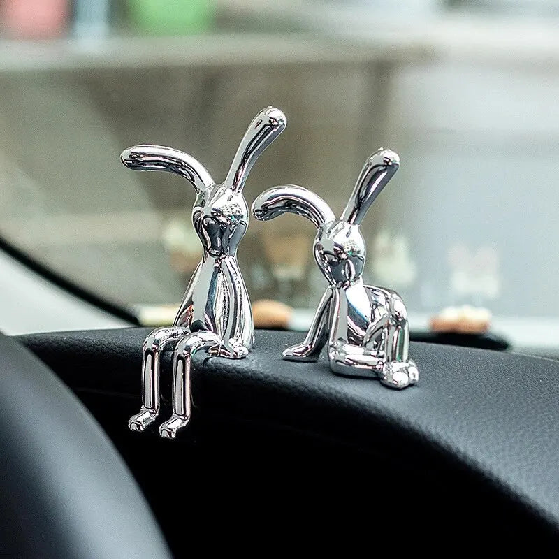 2-4pcs Long-Eared Rabbit Cartoon Decoration Accessories Living Room Bedroom Car Decoration Desktop Decorative Ornamet