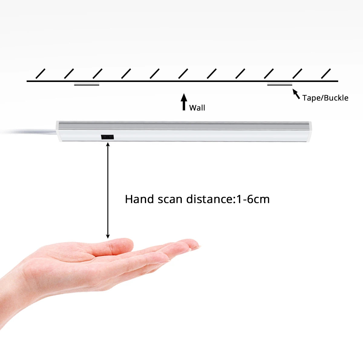 30/40/50cm Aluminium Profile USB LED Bar Light Strip 5V Hand Scan Motion Sensor Kitchen Lamp Bathroom Bedroom Cabinet Lighting