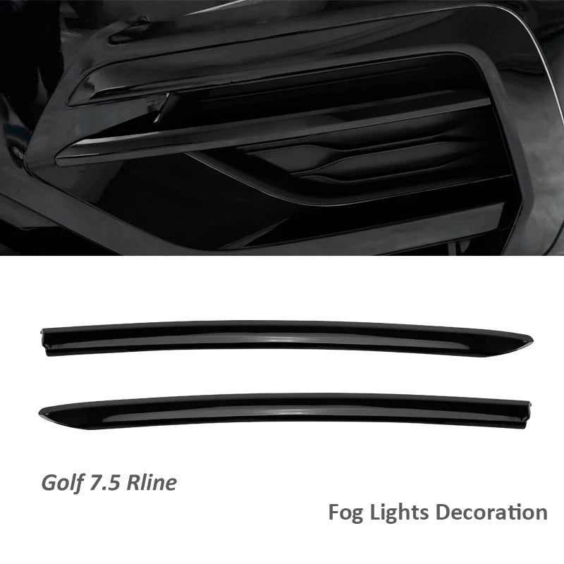 2/3pcs for Golf 7 7.5 Rline Car Grille Decorative for VW Bright Black Logo Cover Up Grille Strips Car Stickers Auto Accessories