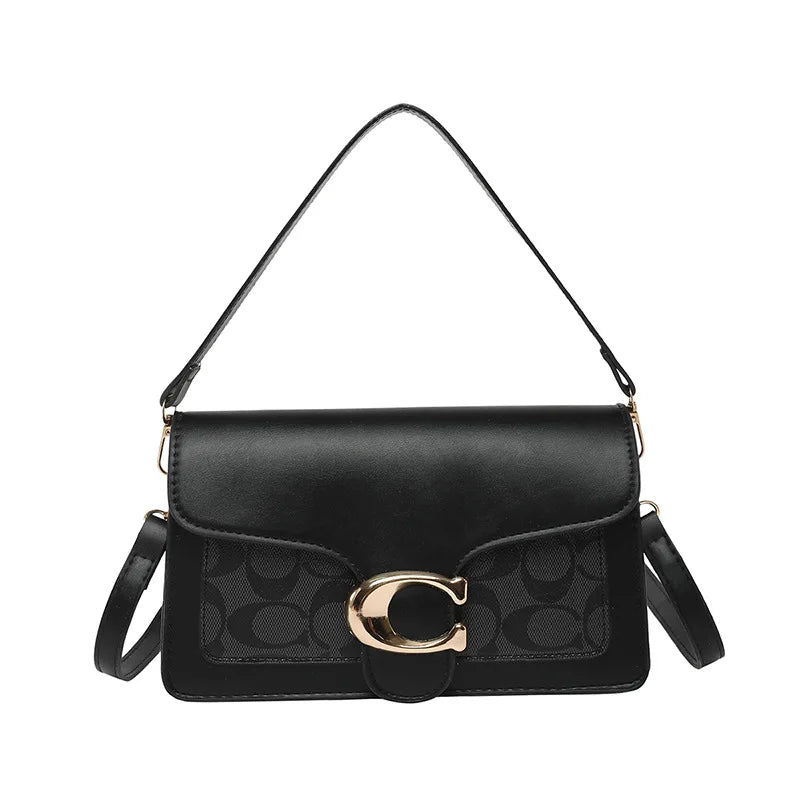 2026 New Niche Luxury Solid Color Tote Bag Retro Simple Square Bag Fashion Versatile Messenger Bag
