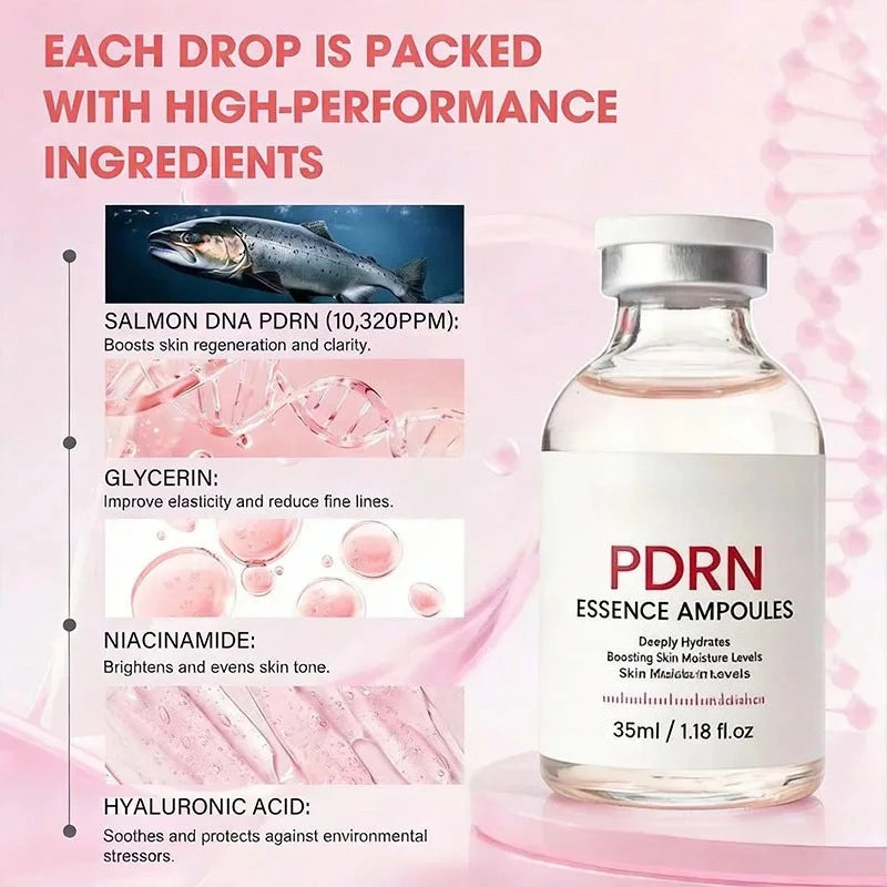 PDRN Collagen Peptide Ampoule Serum Revitalize Dull Skin Enhance Skin Glow Refine Surface Imperfections Moisturizing Repair Care