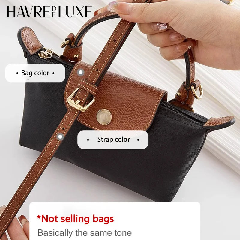 Mini Bags Leather Shoulder Strap Kit Fit For Longchamp Mini Pouch Adjustable Crossbody Small Bag Accessories