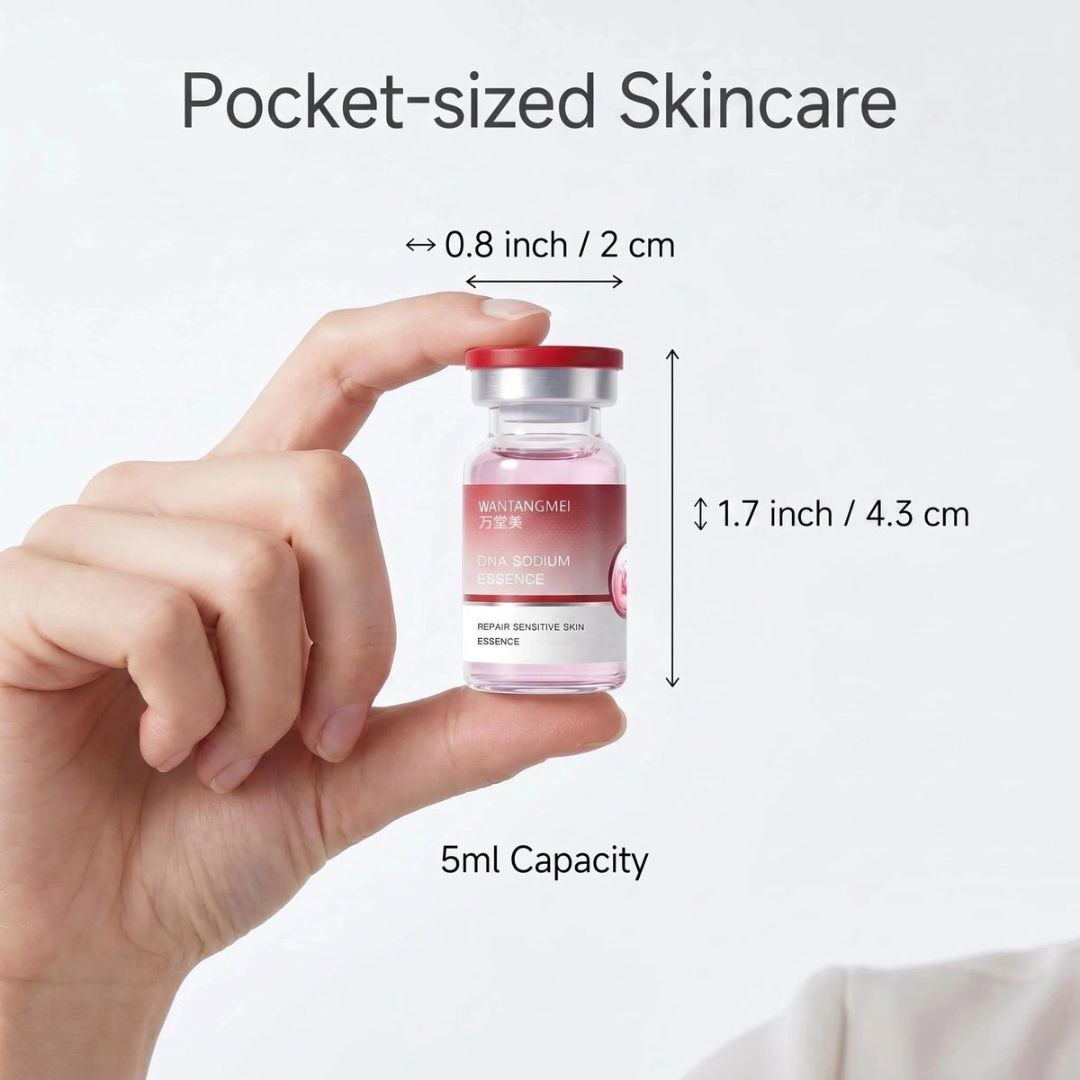 Salmon DNA Sodium Anti-Wrinkle Serum Ampoule Collagen Essence Facial Moisturizer Whitening Firming Skin Care for Fine Lines Fade