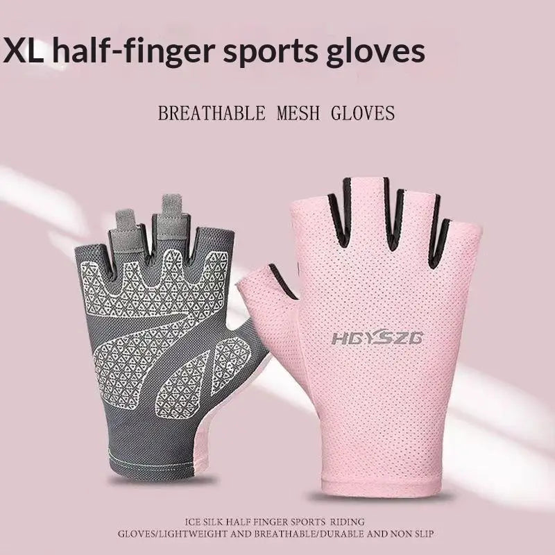 Half Finger Cycling Gloves Men Women Anti Slip Shock Breathable Summer Bicycle Fingerless Sports Gym Training Bike