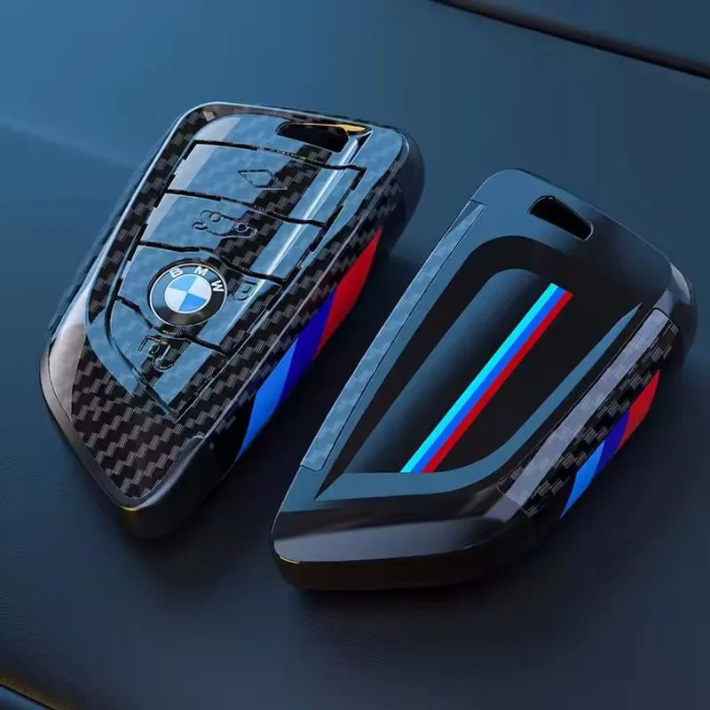 Carbon Sporty ABS Car Key Cover Case Holder Shell Bag For F30 F20 M3 M5 F10 F18 F22 F01 X3 X4 F06 F02 Keychain Accessories