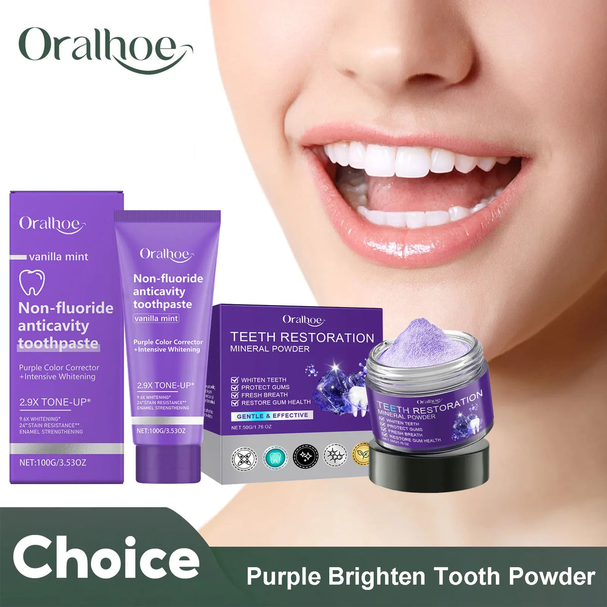 Teeth Restoration Whitening Mineral Powder