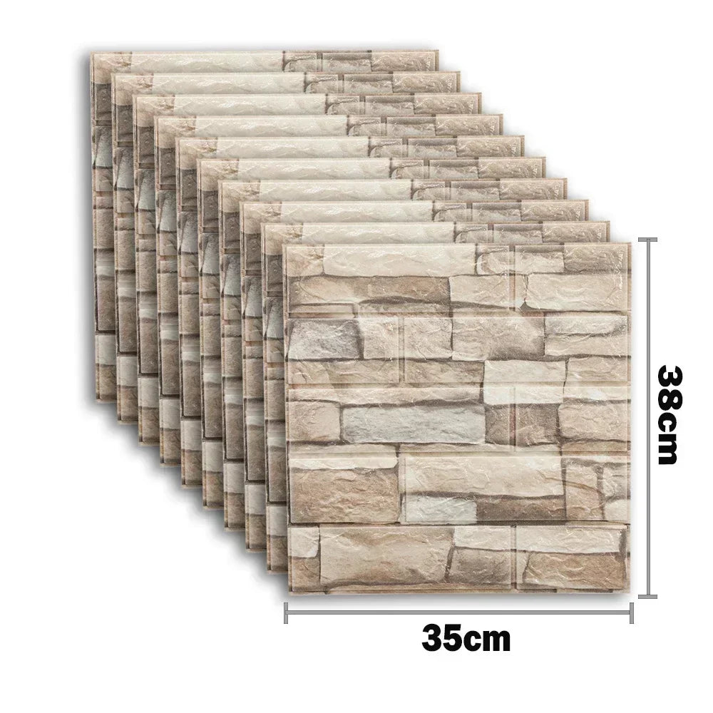 3D Foam Brick Wall Stickers