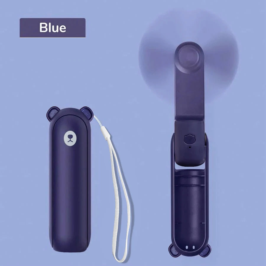 Portable MiniFan,USB Rechargeable 3Adjustable Speed,Foldable Handheld Personal Eyelash Fan for Girls Women,For Traveing,Outdoor