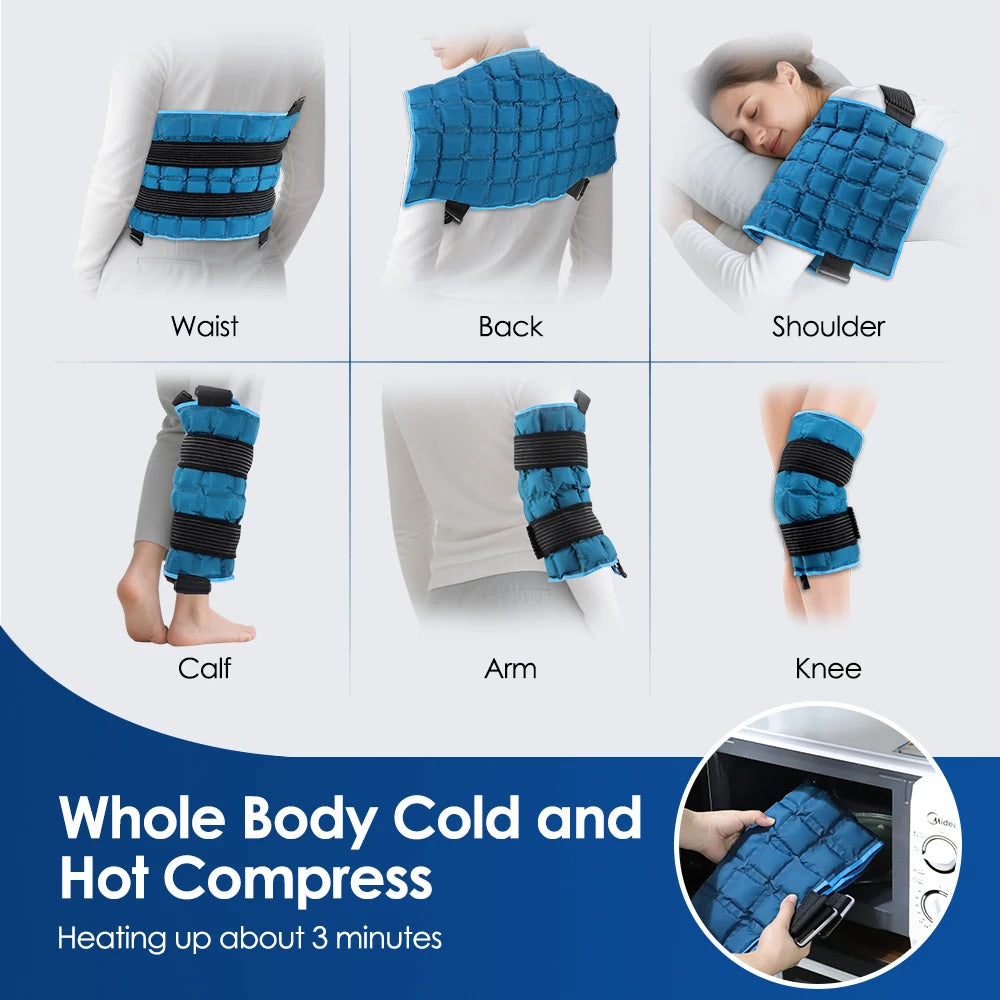 Reusable Cold/hot Compress Ice Packs Pad Gel for Knee Back Soft Injury Support Body Cooling Cushion Mat Nursing Care Big Size
