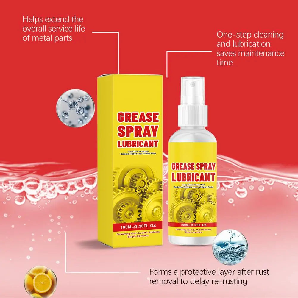 Multi-Use Grease Lubricant Spray Anti-Rust Friction Reducer For Tools Rust Remover Lubricant Spray For Quick Rust Dissolution