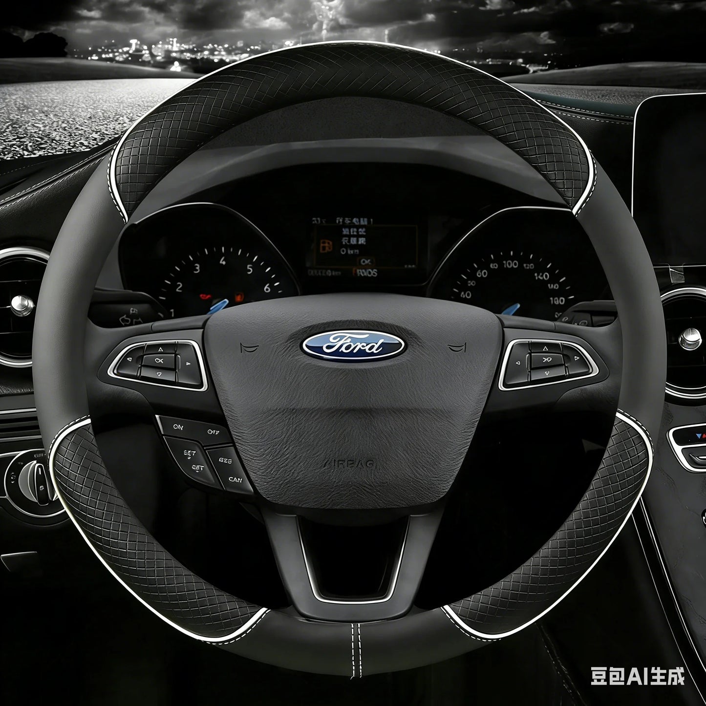 Car Steering Wheel Cover For Ford Fiesta 2000-2020 MK7 4 5 6 Leather Anti-slip Auto Accessories