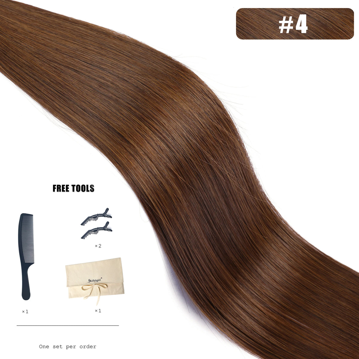 Butterfly Weft Hair Extensions Human Hair Invisible Flat PU with Hole Twin Tabs Hair Weft 12-24inch Micro link 100g