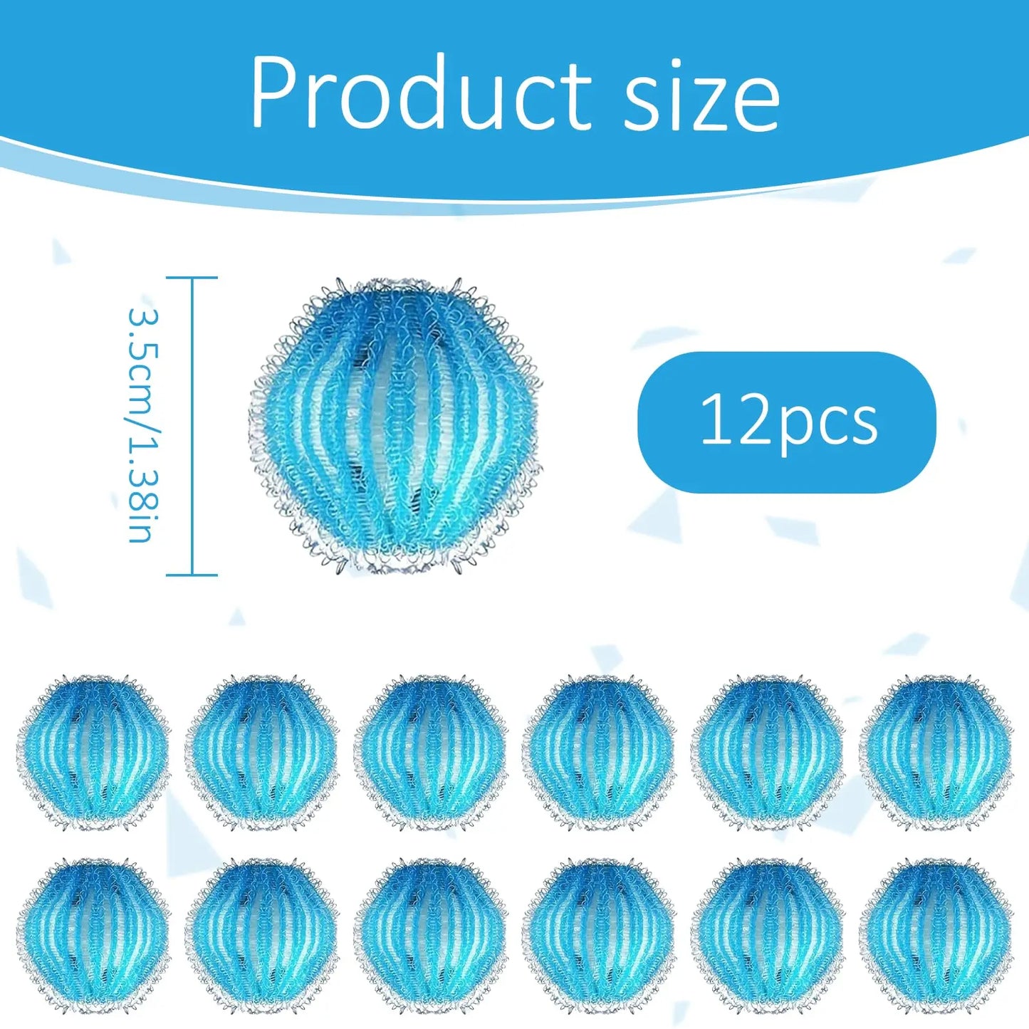 6/12 Pcs Laundry Pet Hair Filter Balls Lint Remover Washing MachineFloating Ball Reusable Nylon Balls Lint Catcher