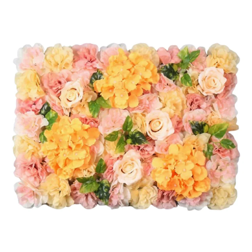 Handmade Artificial Flower Wall Panels Realistic Romantic Rose Wedding Background Durable 60X40cm Wedding Wall Backdrop