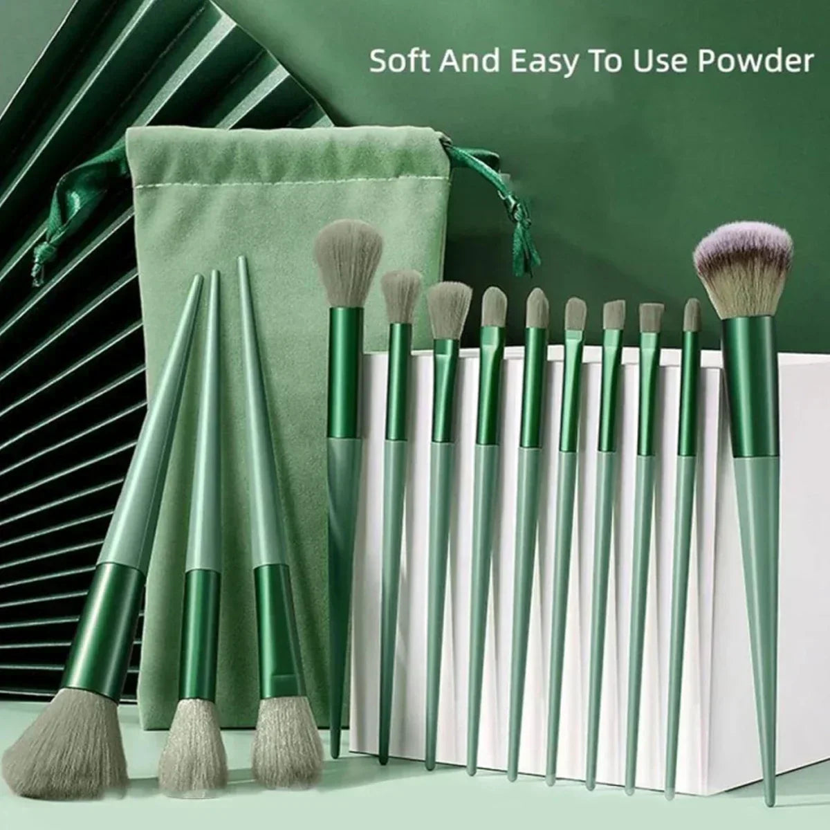 13PCS Four Seasons Green Brush Set