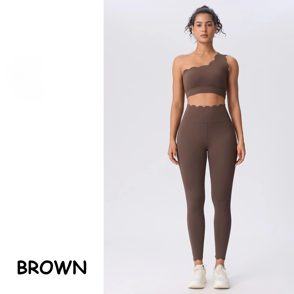 Women Skin Friendly Quick Dry Sports Bra High Waist Leggings Set Off Shoulder Design High Compression Yoga Pilates Activewear
