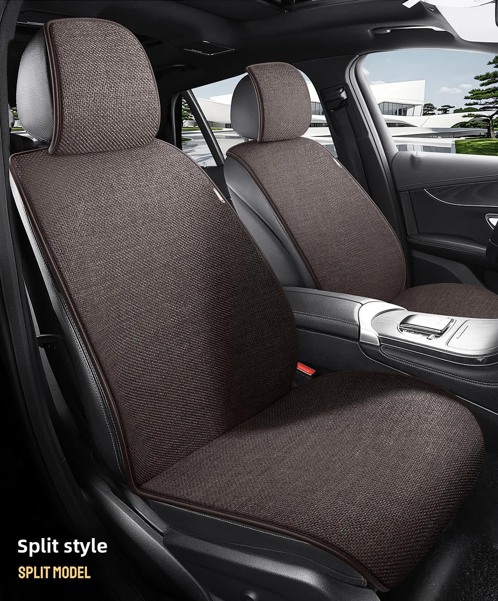 All Season Linen Universal Car Seat Cover Breathable Flax Anti-Slip Cover Car Seats Protection SUV Sedan Seat Cushion