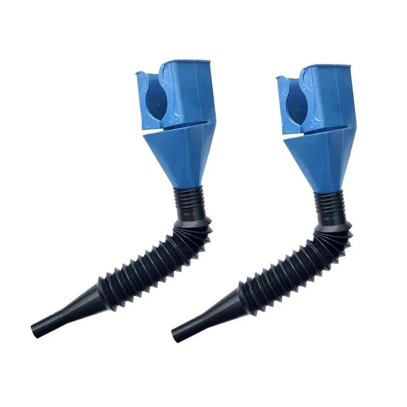 1/2/4/6pcs Blue Universal Plastic Multi-Function Wide Mouth Large Funnels Flexible Draining Tool Snap Funnel For Automotive Oil