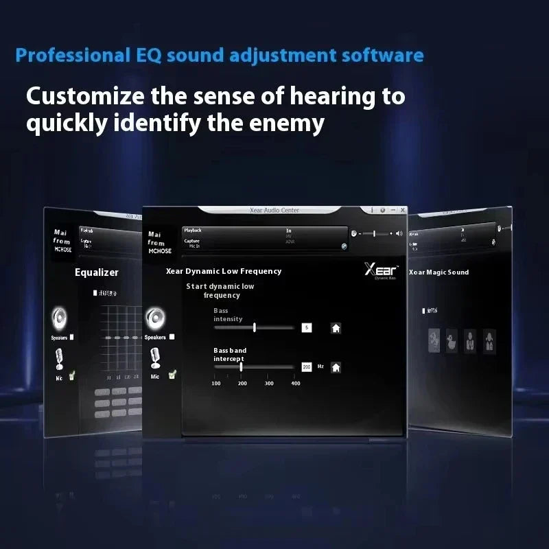 Original MCHOSE V9 PRO Music Esports Gaming Headphones 3-mode Wireless Noise Reduction Mic Customized Head-mounted