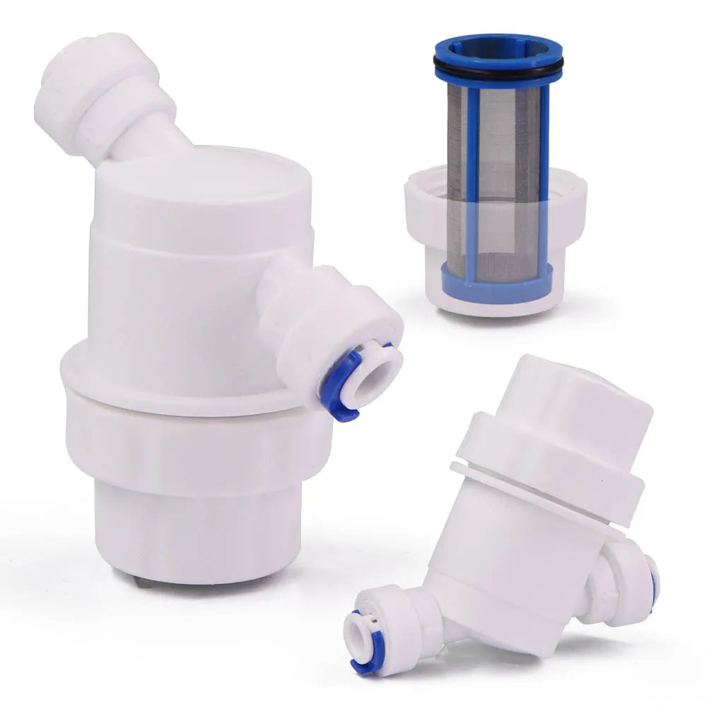 40μm 1/4" 4/6mm Mini Prefilter w/ Stainless Steel Filter Screen Slip Lock Quick Connect Garden Irrigation Misting Cooling System